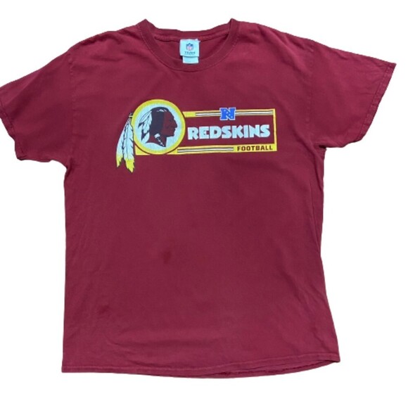 NFL Washington Redskins Football OOP Maroon Gold T-Shirt Men's Size Large - Picture 9 of 9